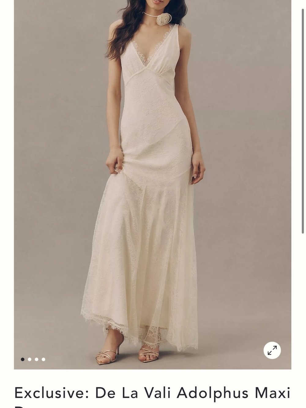 De La Vali Adolphus Maxi Dress in Ivory